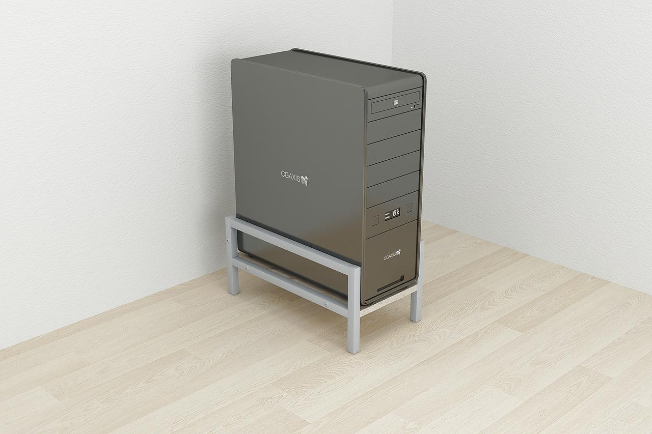 Подставка для Системного Блока Ferrum-decor Ники 21x24x45 Серый ДСП ...