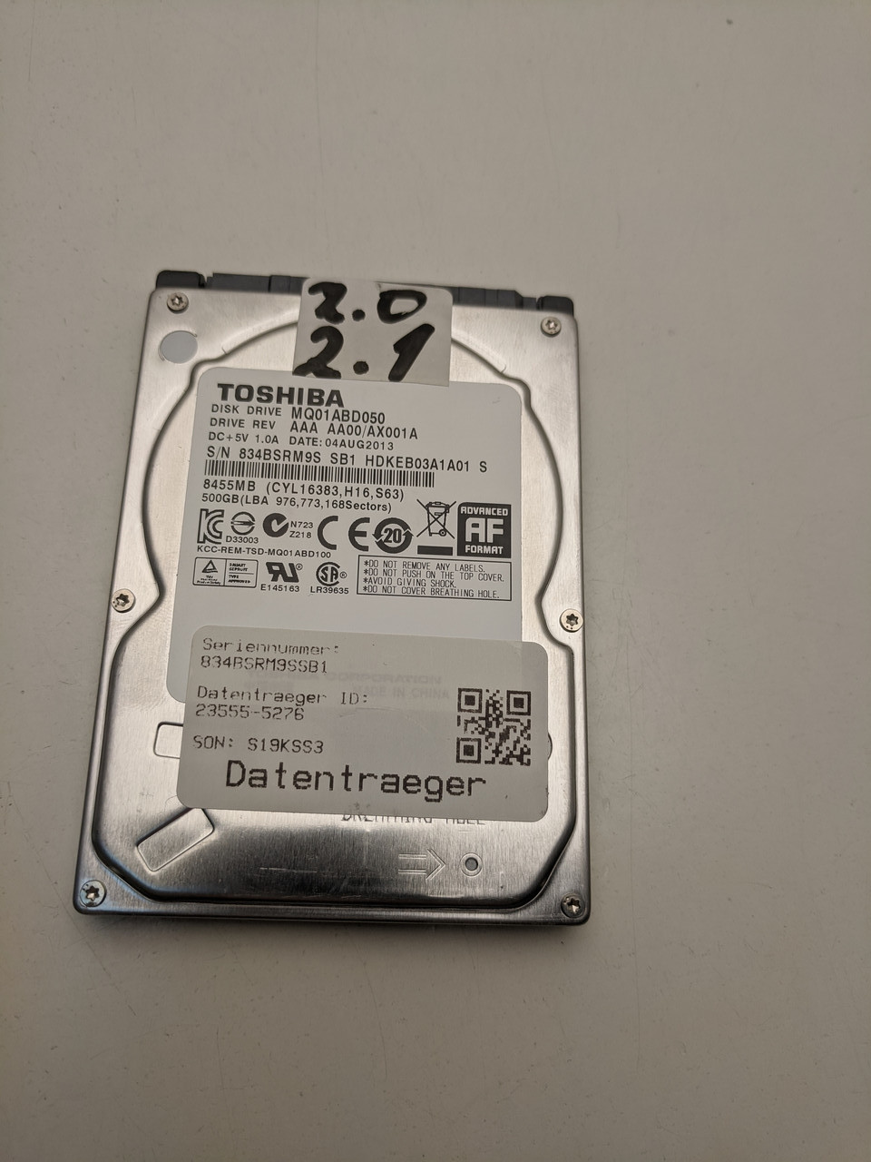 Жосткий диск Toshiba 2.5 500GB