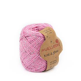 Трикотажний шнур з люрексом Knit & Shine  , колір Рожевий фламінго