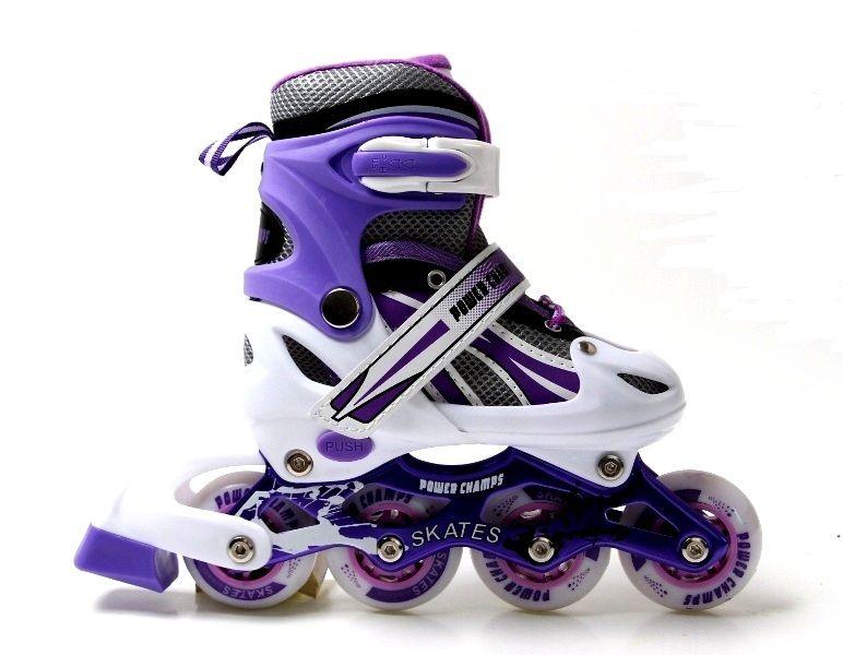 Комплект роликов Power Champs с защитой и шлемом Фиолетового цвета размеры 29 33 - фото 2 - id-p1346111601