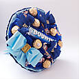 Букет з цукерок Ферерро Роше і Баунті синій, фото 2