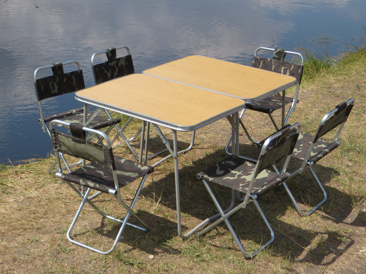 Купити складаний стіл для пікніка та розкладні стільці зі спинкою "Кемпінг О2Х+6"