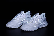 Чоловічі кросівки Adidas Ozweego. Рефлектив. Beige бежевий.. ТОП Репліка ААА класу., фото 2