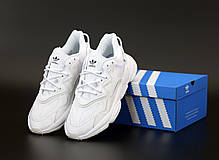 Чоловічі кросівки Adidas Ozweego. Рефлектив. Beige бежевий.. ТОП Репліка ААА класу., фото 3
