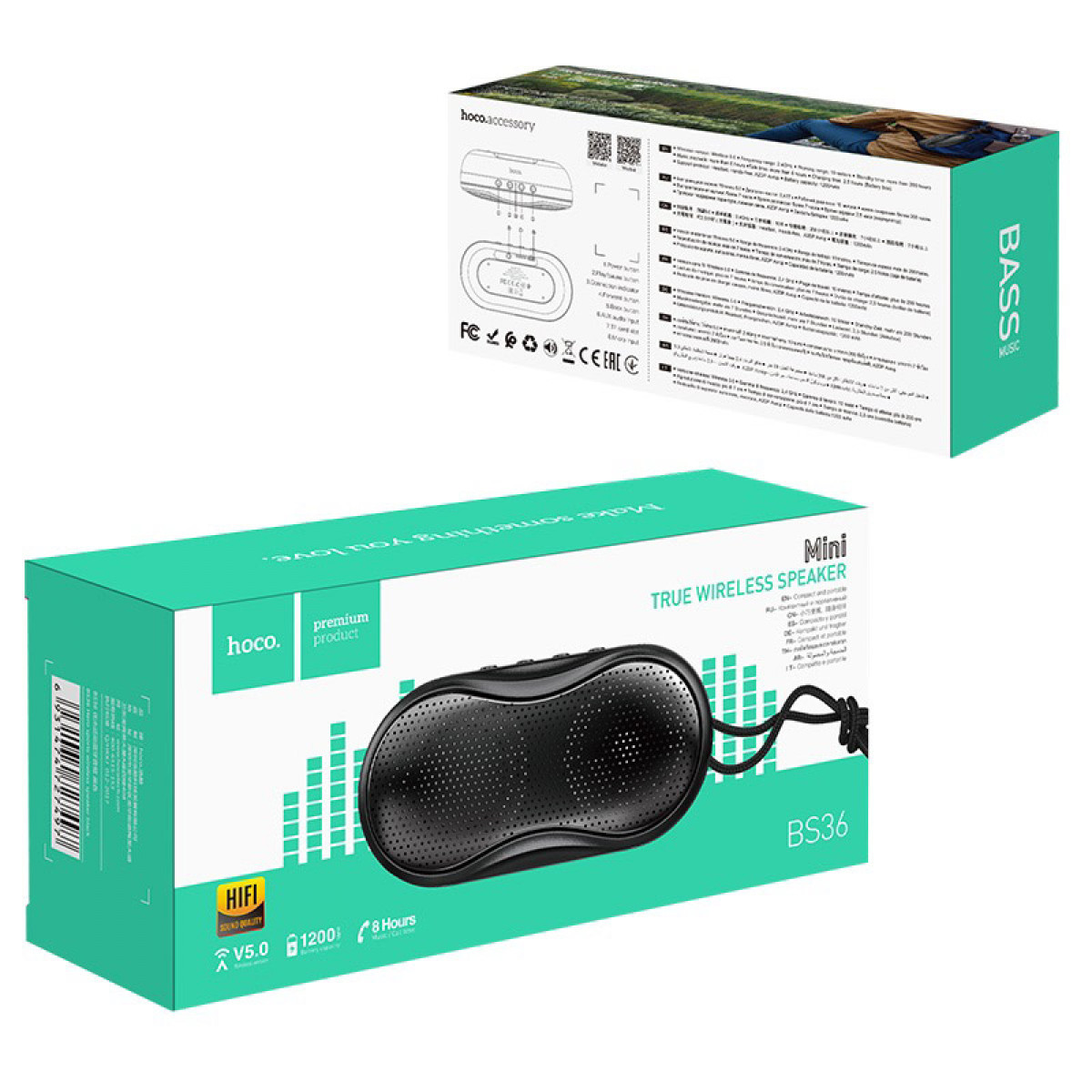 Портативна колонка Original "Hoco BS36 Hero sports" Bluetooth 150 * 62 * 61 мм.