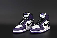 Женские кроссовки Nike Air Jordan.black/Violet. ТОП Реплика ААА класса., фото 2