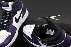 Женские кроссовки Nike Air Jordan.black/Violet. ТОП Реплика ААА класса., фото 3