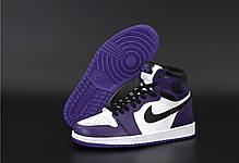 Женские кроссовки Nike Air Jordan.black/Violet. ТОП Реплика ААА класса., фото 3