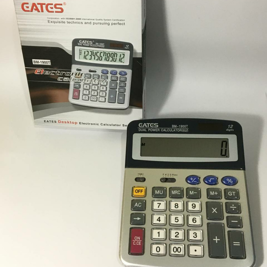 Калькулятор "EATES" BM-1900T (12 розрядний 2 живлення)