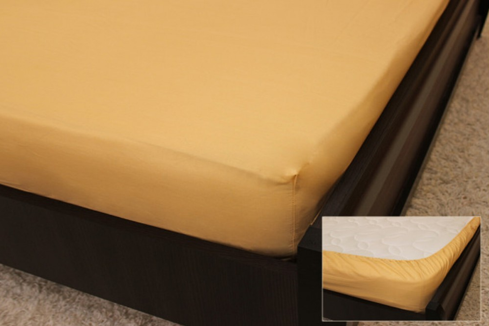 Простирадло на гумці 160х200х25 DEEP BEIGE (1018) бавовна "Ранфорс"