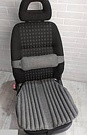 Ортопедические подушки на авто кресло EKKOSEAT с усиленной поддержкой спины. Серые, Черные.Универсальные.