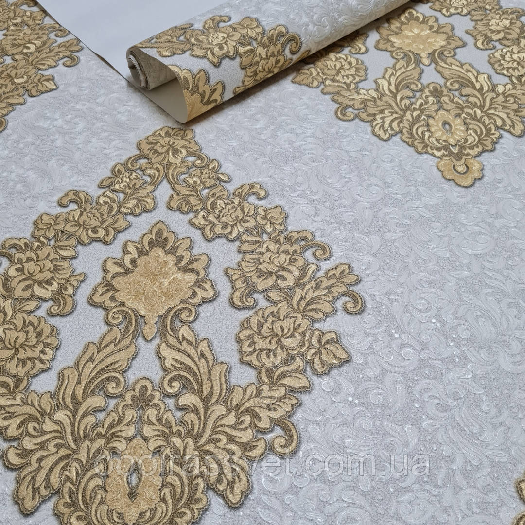 Шпалери Габардин 1535-12 вініл гарячого тиснення на флізеліні, довжина 15 м, ширина 1.06 = 5 смуг по 3 м кожна