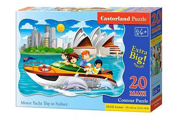 Пазли 20 MAXI елементів "Подорожі на яхті в Сіднеї", C-02375 | Castorland
