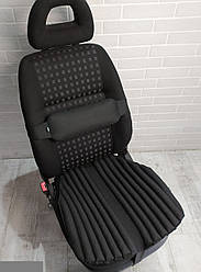 Ортопедичні подушки на авто крісло EKKOSEAT з посиленою підтримкою спини. Чорні, Сірі.