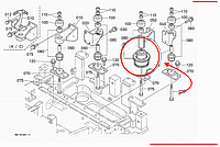 Kubota KX121-3, подушка двигателя ( опора )