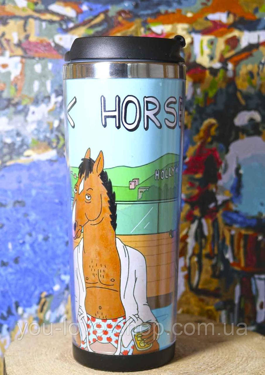 Термочашку Кінь БоДжек "Horse and Beer" / BoJack Horseman, фото 1