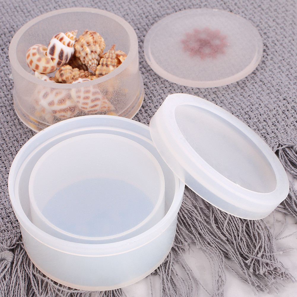 Силіконовий молд, форма, Скринька кругла, фото 1