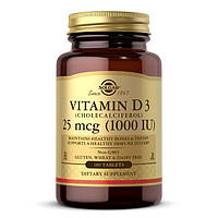 Вітаміни та мінерали Solgar Vitamin D3 25 mcg, 180 таблеток