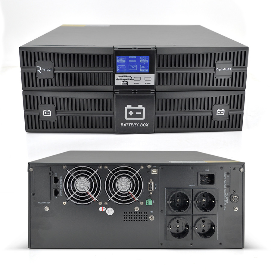 ДБЖ On-Line INVT HR1103S 3KVA/2.7kW RACK 96В, Вбудована батарея 12V 7 Ah х 8 шт (585*660*335) 35 кг