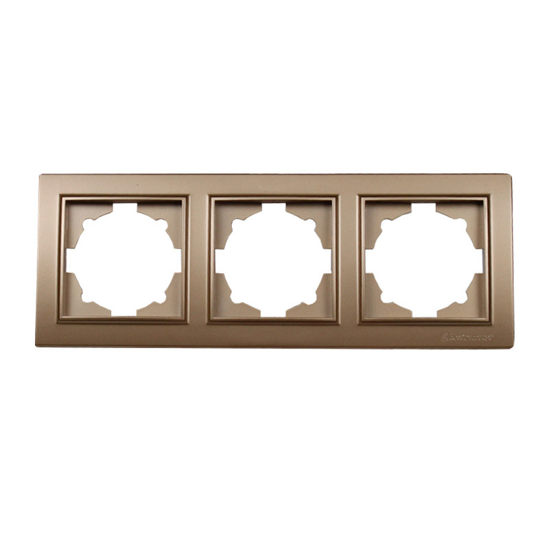 Рамка потрійна розкішно золотий Enzo EH-2202-LG