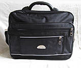 Чоловіча сумка es2513 чорна полукаркасная через плече міцнмй портфель 35х27см, фото 2