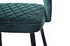Напівбарний стілець B-125 смарагд у м'якій вельветовій тканині., фото 3