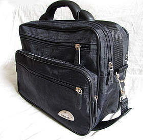 Чоловіча сумка es26531 чорна полукаркасная папка на плече портфель А4 35х26см