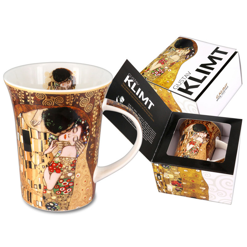 Кружка порцеляновий Р. Клімт Поцілунок, 350 мл (532-8101), фото 1