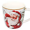 Кружка фарфорова з новорічним малюнком в металевій коробціSanta Claus, h-9 см, 375 мл (880-9043.4), фото 2