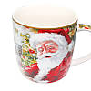 Кружка фарфорова з новорічним малюнком в металевій коробціSanta Claus, h-9 см, 375 мл (880-9043.2), фото 2