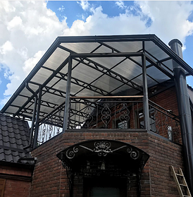 Навіси з полікарбонату, козирки висотні