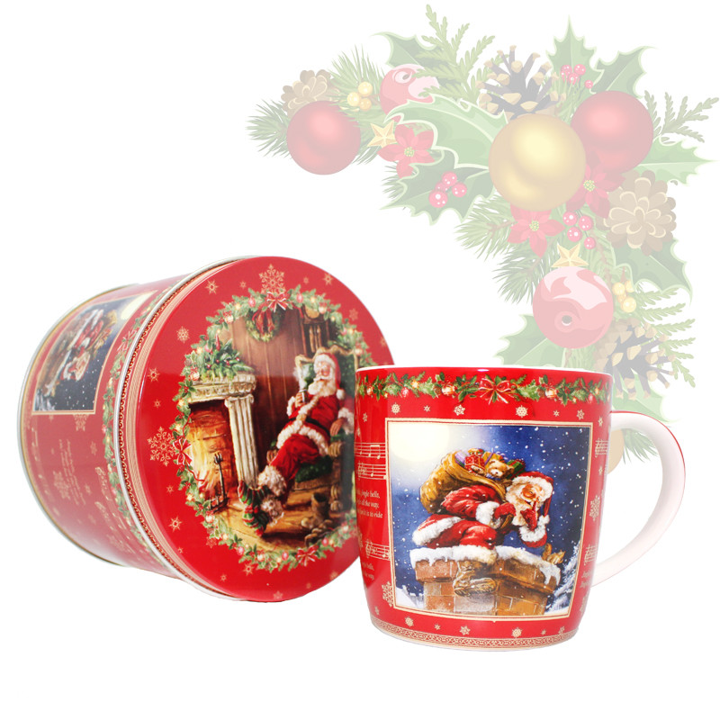 Кружка в металевій коробці (h-9 см, 350 мл), фото 1