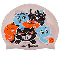 Шапочка для плавання дитяча силіконова CATS M057810 сірий