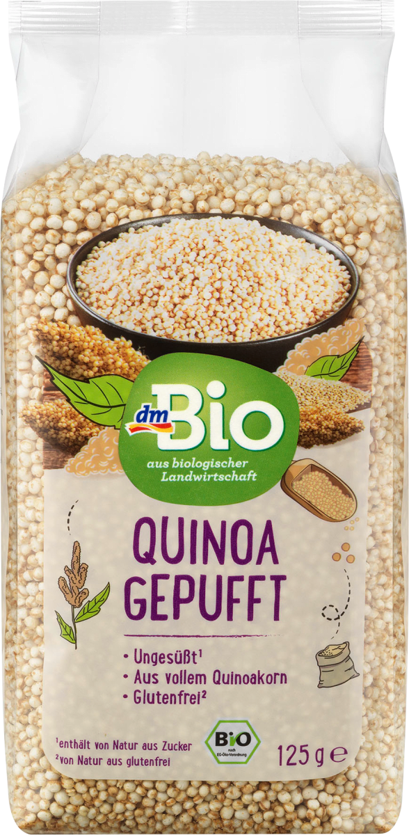 Органічна крупа кіноа dm Bio Quinoa Gepufft, 125 гр