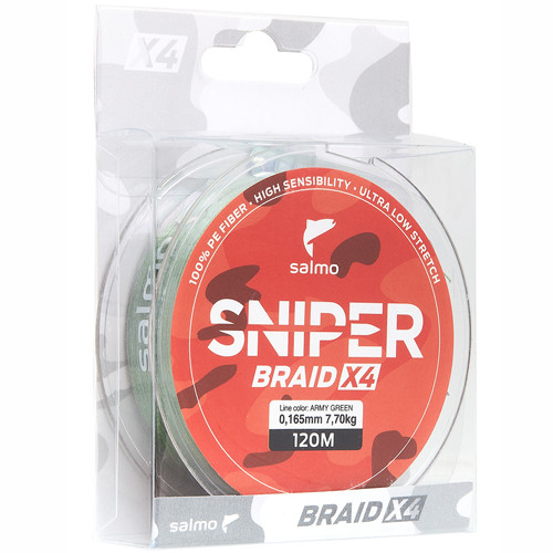 Леска плетёная Salmo Салмо Sniper BRAID Army Green 120/023