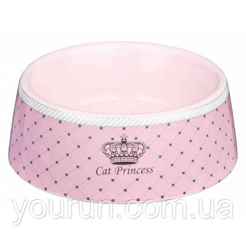Trixie (Тріксі) Миска "Cat Princess" керамічна рожева 180 мл/12см, фото 1