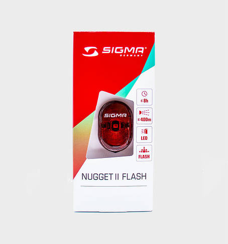 Задній ліхтар Sigma Sport Nugget II Flash Червоний, фото 4