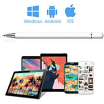 Стілус універсальний Gojodoq 2 в 1 Capacitive Drawing Point Ball White, фото 4