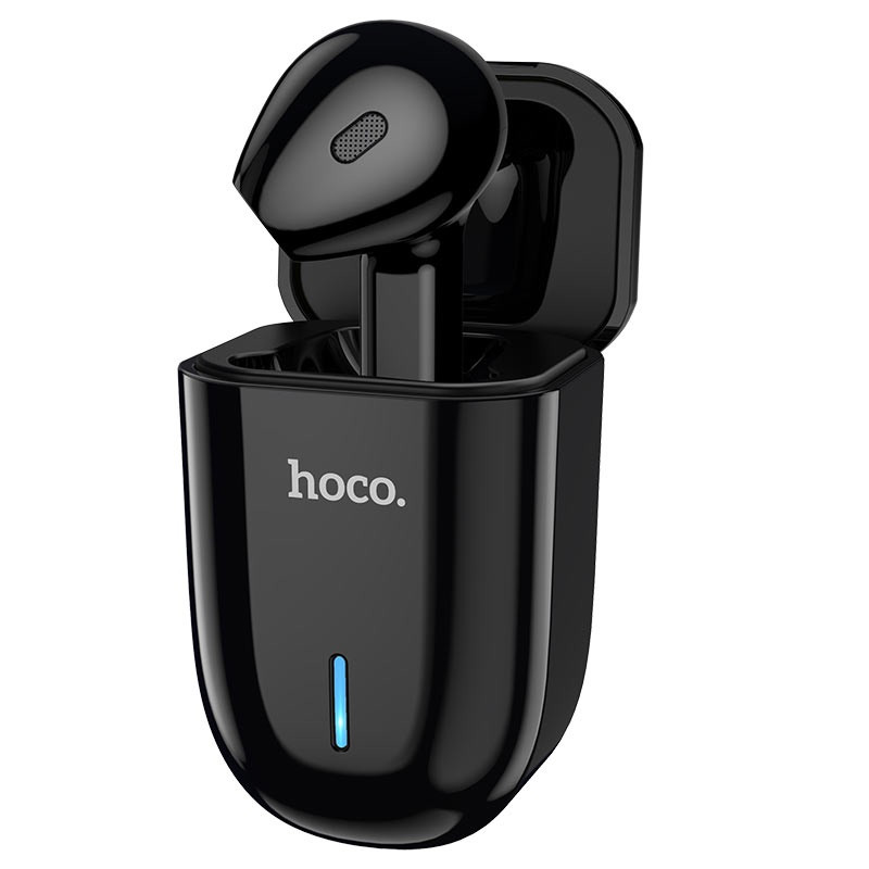 Бездротова Bluetooth-гарнітура з зарядним кейсом Hoco Flicker unilateral wireless headset Black E55