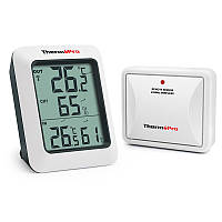 Метеостанція термометр цифровий гігрометр з бездротовим датчиком на 60м ThermoPro TP60S, підтримка 3 датчиків
