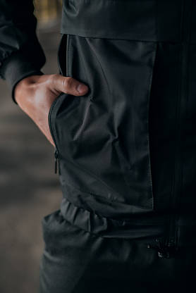 Чоловіча весняна куртка, вітровка чорна Intruder "Sprinter", фото 2