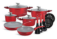 Набор посуды кухонной Edenberg EB-5621 Red Metallic