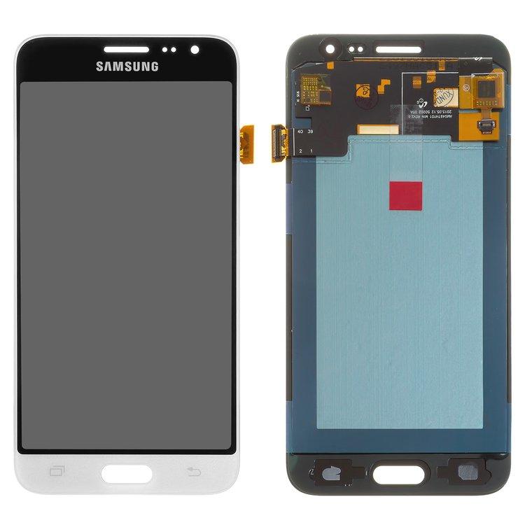 Дисплей для Samsung Galaxy J3 2016 | J320 (GH97-18414A) з сенсорним склом (Білий) Сервісний оригінал