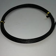 Дріт художній декоративний круглий рельєфний 1,5 мм чорний 3 м