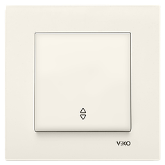 Вимикач прохідний Viko Karre кремовий (90960104)