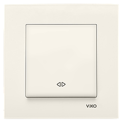Вимикач реверсивний (проміжний) Viko Karre кремовий (90960131)