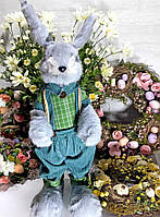 Кролик с корзинкой декоративная пасхальная фигурка 59 см