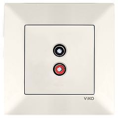 Аудіорозетка Viko Meridian кремова (90970237-WH)