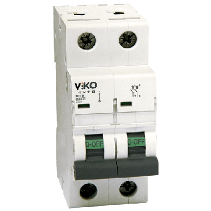 Автоматичний вимк. VIKO 2P, 10A, 4,5kA (4VTB-2C10), фото 2