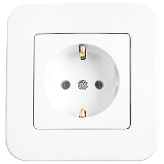 Розетка із заземленням Viko Rollina біла (90420008)